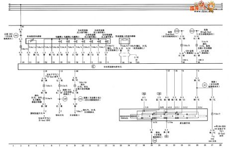 Central locking、guard against theft and alarm system and internal monitoring system circuit diagram one