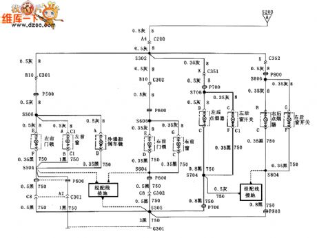 Buick car body internal light fill light circuit diagram