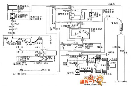 Buick start-up system circuit diagram