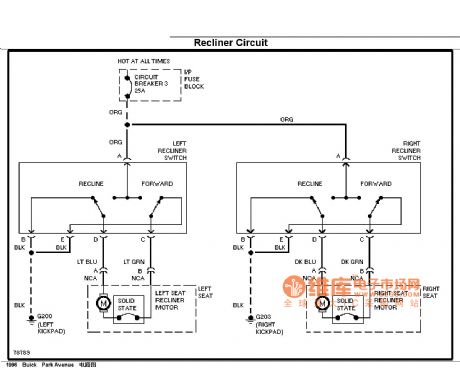 Buick seat back cushion adjustment circuit diagram