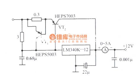 12V、5A regulated power supply composed of LM340K