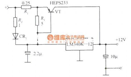 12V、10A regulated power supply composed of LM340K-12