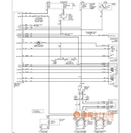 Buick headlamps circuit diagram (with the low beam control DRL)