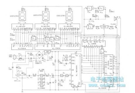 Demodulation decoding and display circuit diagram