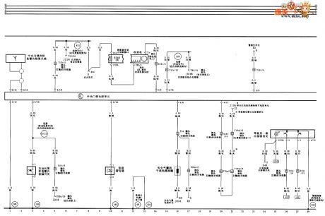 Audi A6 saloon car automatic transmission circuit diagram one