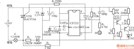 Stepless dimming lamp circuit diagram