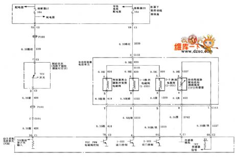 Buick automatic transmission power supply and parking lamp switch circuit diagram