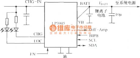 Charging circuit composed of LP3945