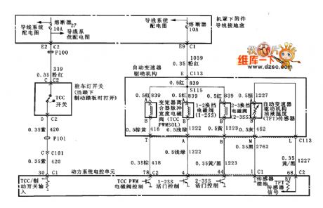parking lamp and automatic transmission control circuit diagram