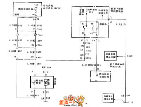 Fuel oil sensor control circuit diagram