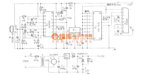 Pyroelectric detection and radio transmitter circuir diagram