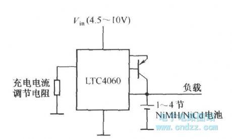 Charger circuit composed of LTC4060
