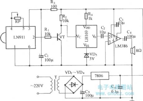 New high-voltage warning device circuit diagram 2