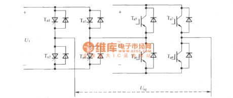 Asymmetric hybrid cascaded type multilevel converter single-phase topological structure