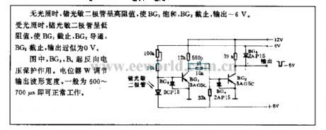 Electro-optical amplifier circuit of computer photoelectric input machine