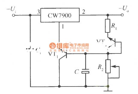 Adjustable output integrated regulated power supply with temperature compensation