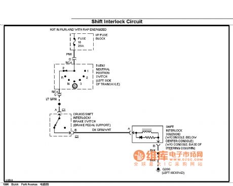 Buick shift interlocking circuit diagram