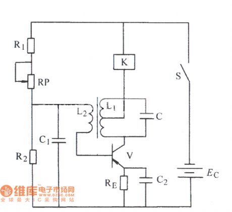 Transformer coupling oscillating circuit diagram