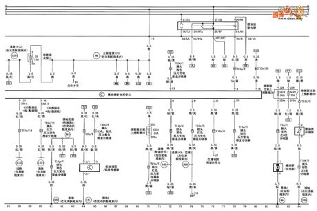 Audi A6 saloon car 1.86 engine(ANQ) circuit diagram three