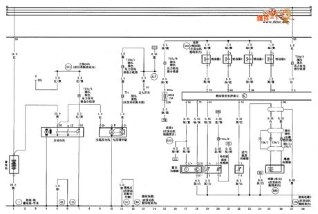 Audi A6 saloon car 1.86 engine(ANQ) circuit diagram one