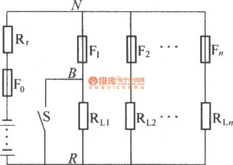 The diagram is low resistance power distribution circuit among 