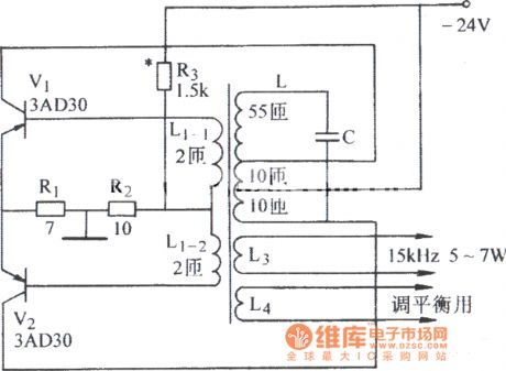 The push-pull oscillating circuit diagram