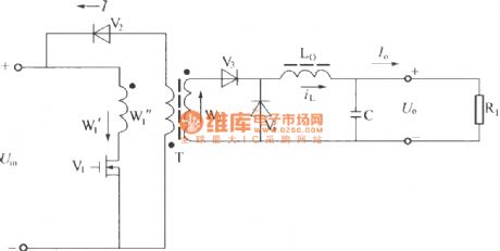 Single end normal shock converter circuit principle diagram