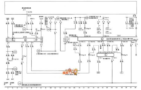 FAW bora (1.8L) saloon car starting locking、reversing light and automatic transmission unit circuit diagram