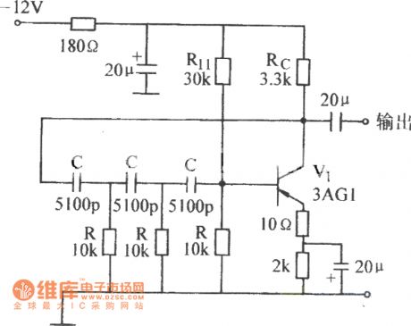 RC phase shift oscillator circuit diagram
