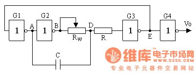 Ring oscillator circuit diagram with RC circuit