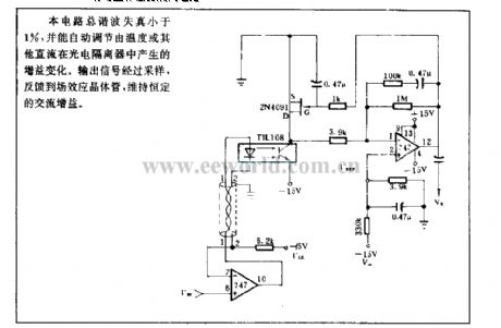 Isolating circuit with gain compensation