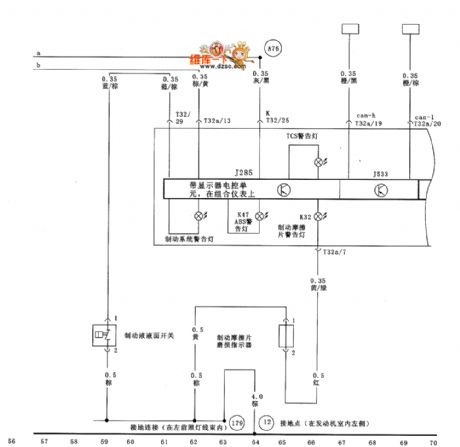 Braking、electronic differential lock and TCS electronic control unit circuit diagram(add two)