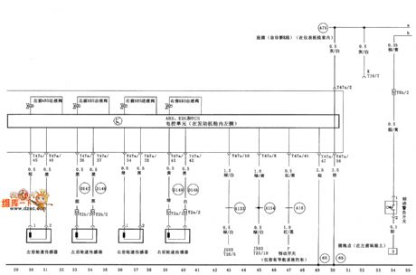 Braking、electronic differential lock and TCS electronic control unit circuit diagram(add one)