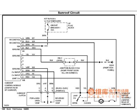 Buick sunroof circuit diagram
