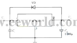 Fixed output integrated regulated power supply circuit with output short circuit protection circuit