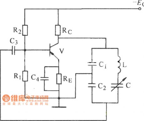 Improved capacitance feedback oscillating circuit diagram