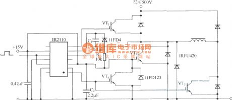 Application of IR2110 in dual normal shock convertor