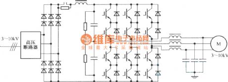Topological structure of IGBT directly series high voltage transducer