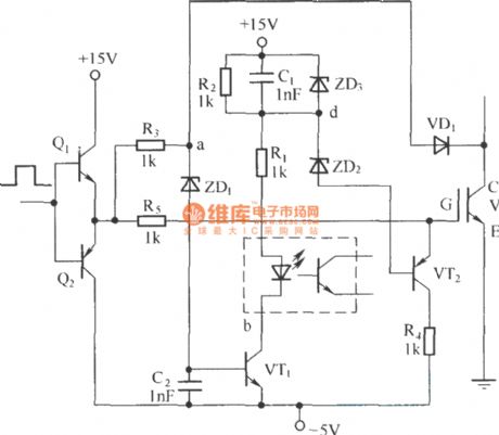 IGBT achieving slow lowering grid voltage circuit