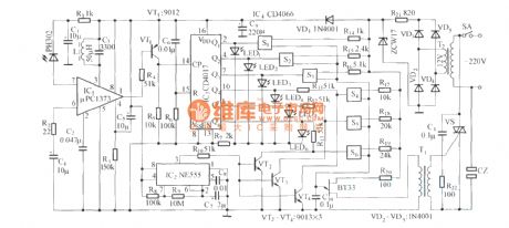 Infrared remote control fan power supply outlet circuit diagram
