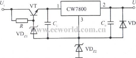 High input-high output integrated regulated power supply circuit 1