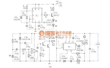 IR remote control dimmer circuit diagram