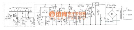 Infrared detection language alarm circuit diagram