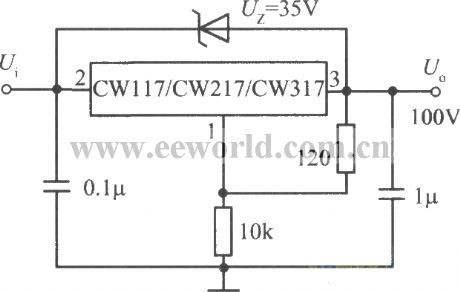 High output voltage integrated regulated power supply