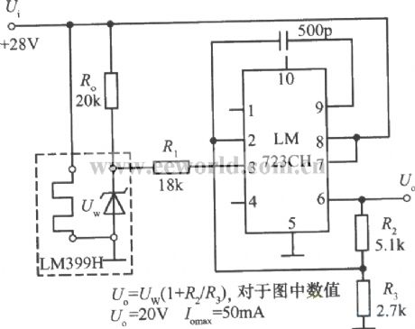 High temperature stablity regulated power supply