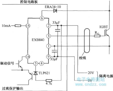 Application circuit of EXB840