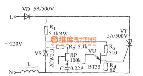 Electronic voltage regulated electromagnetic vibration circuit diagram