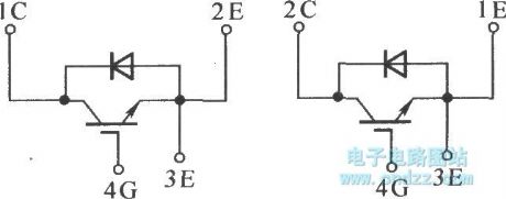 GA series IGBT single switch type module cut-away drawing