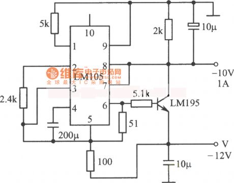 10V １A regulated power supply circuit diagram