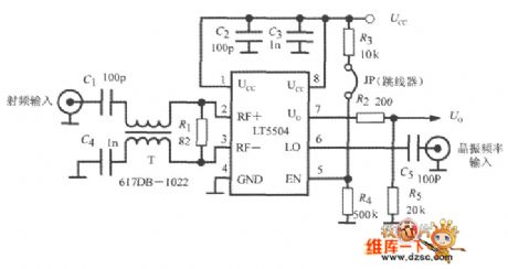 Monolithic RF Power Measurement System LT5504 Typical Application Circuit